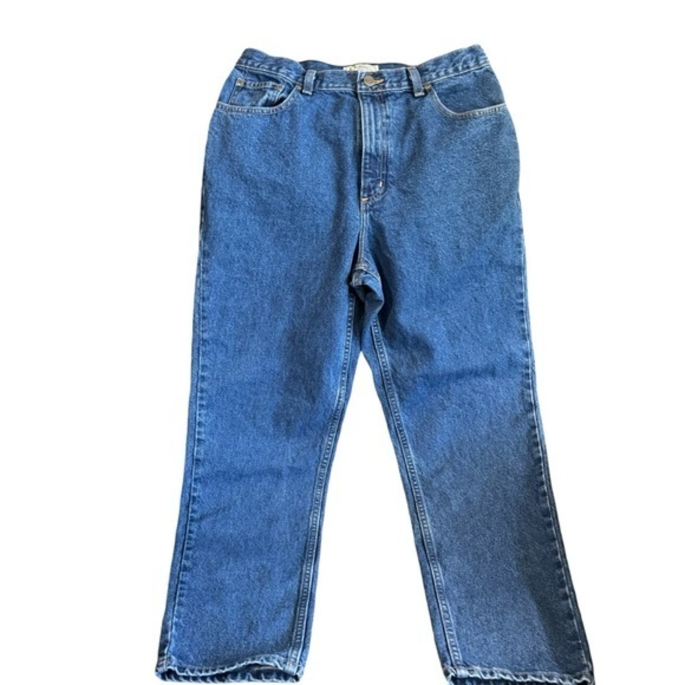 L.L. BEAN Jeans Classic Fit Medium Wash 5 Pocket 100% Cotton size 14‎ REG EUC